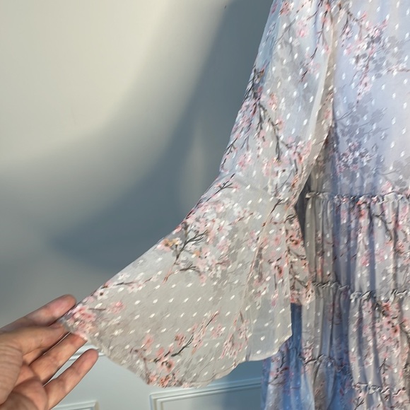 Storia Gwendolyn Floral Tiered Chiffon Dress. - Picture 4 of 8